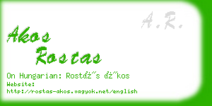 akos rostas business card